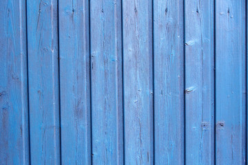 closeup of blue wooden fence as background