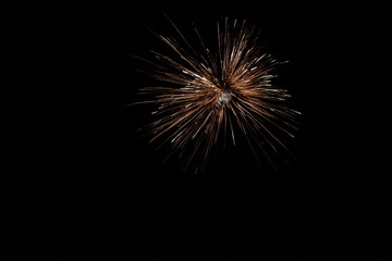 fireworks in the night sky