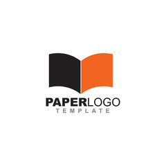 Paper logo design vector template
