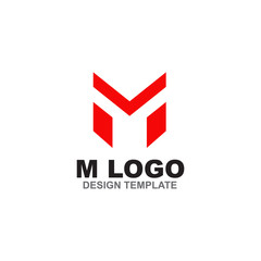 M letter logo design vector template