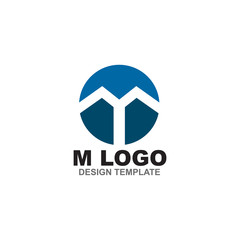 M letter logo design vector template