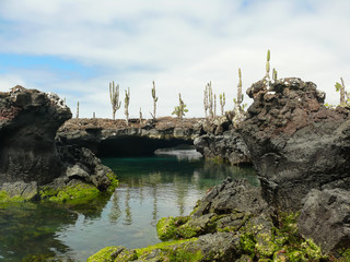 Obraz premium Lava Tunnels, Isabela Island, Galapagos