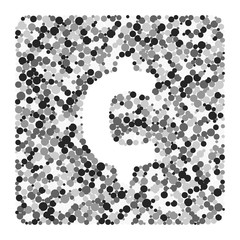 Cent sign color distributed circles dots illustration