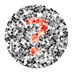 Question help sign color distributed circles dots illustration