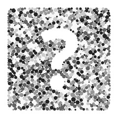 Question help sign color distributed circles dots illustration