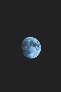 blue planet in darkness