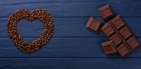Broken chocolate bar