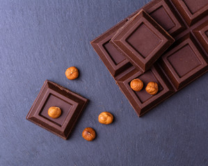 Broken chocolate bar