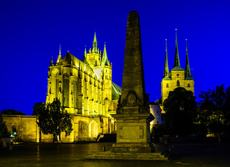 famous old cathedral in erfurt