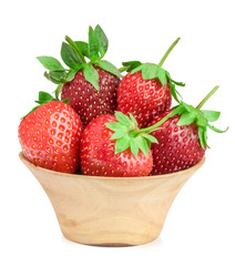 Strawberries isolated on white.