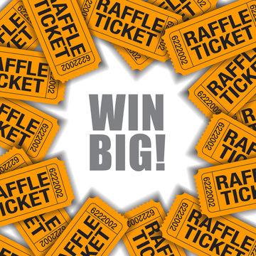 Win Big!  Is the theme of this graphic with space for text.  Great for raffle poster. 