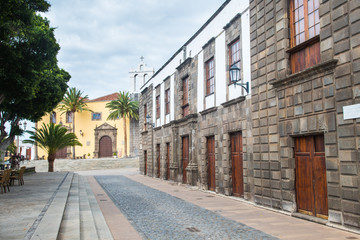 Fototapeta na wymiar street of garachico fishing town of tenerife, spain