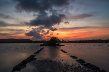   Sunset at Kan Kok Slat Pan  Views around the Caribbean island of Curacao