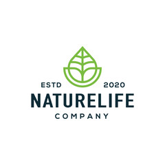 Leaf logo and icon design vector.