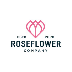Flower logo and icon design vector.