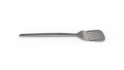 3d rendering of a spatula isolated in white studio background