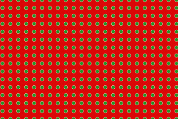 Christmas background. Red and green polka dot pattern.