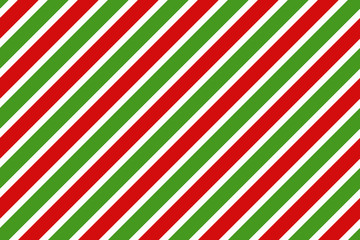 Christmas background. Red and green diagonal stripes pattern.
