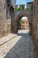 Fototapeta na wymiar Hisar Kapia is a medieval gate in Plovdiv's old town