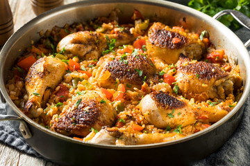 Homemade Spanish Arroz con Pollo