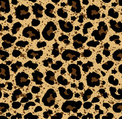 Seamless pattern wild Leopard Skin design abstract