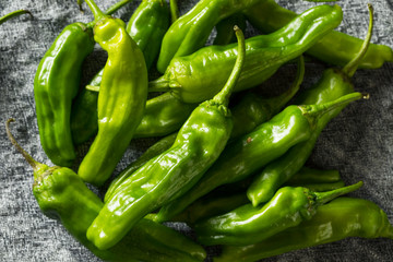 Raw Green Organic Shishito Peppers