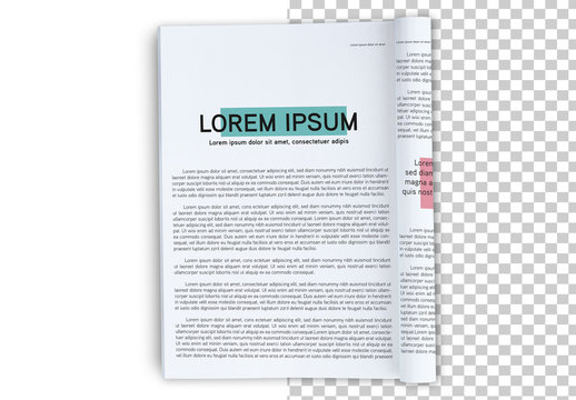 Rolled Magazine Mockup