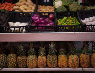Assortment of fruit and vegetables concept