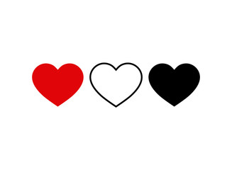 Set of heart icon. Live stream video, chat, likes. Social media icon heart shape.Thumbs up icon.vector