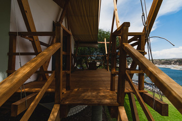 View from cabins at the tzibanza island in Queretaro Mexico