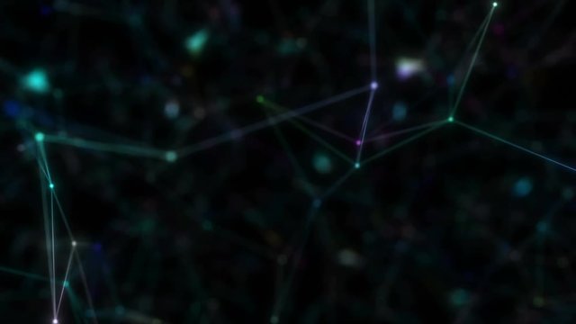 Abstract technology plexus stylish dynamic digital background. Geometrical shape with triangle particles futuristic wallpaper. Abstract triangulation plexus with connections in space.