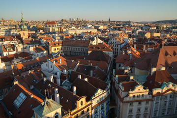 Fototapeta na wymiar View over the Roofs of Prague Czech Republic