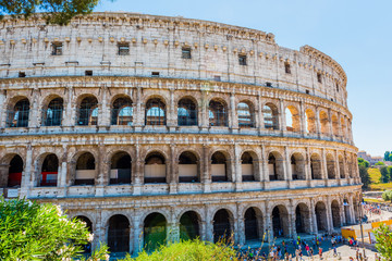 Fototapeta na wymiar Colosseum in Rome, Italy. Colosseum is the most landmark in Rome.