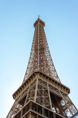 Eiffel Tower upward view, Paris, France