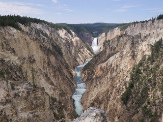 The stunning 308-foot tall Lower Falls at Yellowstone National Park.