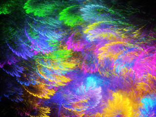 Regenbogen abstrakte fraktale Hintergrund 3D-Rendering-Illustration