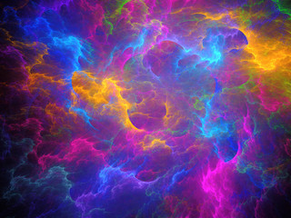 abstract chaotic fractal background 3D rendering illustration