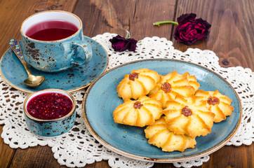 Delicious soft cookies with jam