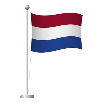 netherlands flag on pole icon