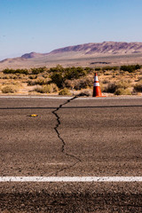 Cracked Highway CA-178 after Ridgecrest 7.1 July 5th, 2019