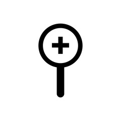 Magnifying glass, zoom, search symbo icon vectorillustration