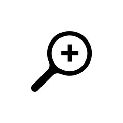 Magnifying glass, zoom, search symbo icon vectorillustration