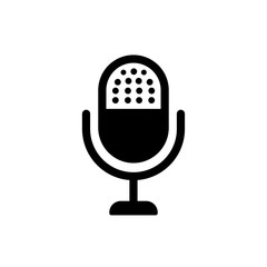 Microphone, audio, mic, sound symbol icon vector illustration