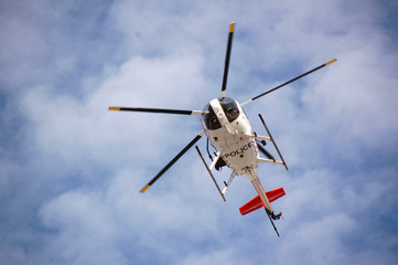 Hélicoptère de police au Nevada USA