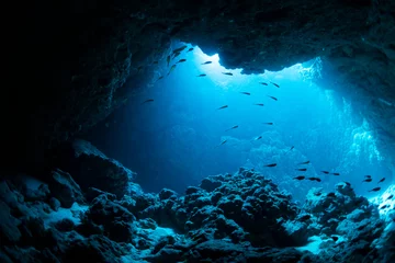 Cercles muraux Salle de bain Grotte sous-marine