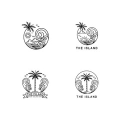 tropical island logo