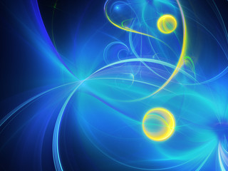blue abstract fractal background 3d rendering illustration