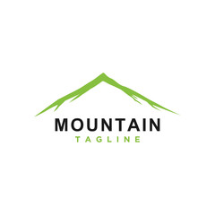 Mountain or hill or Peak logo design vector