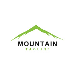 Mountain or hill or Peak logo design vector