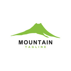 Mountain or hill or Peak logo design vector